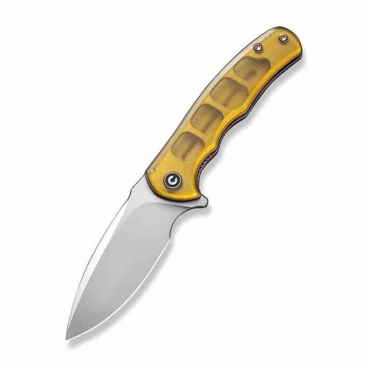Couteau CIVIVI Mini Praxis Ultem Lame Acier D2 Satin Drop Point IKBS Linerlock Clip CIVC18026C4 - Livraison Gratuite