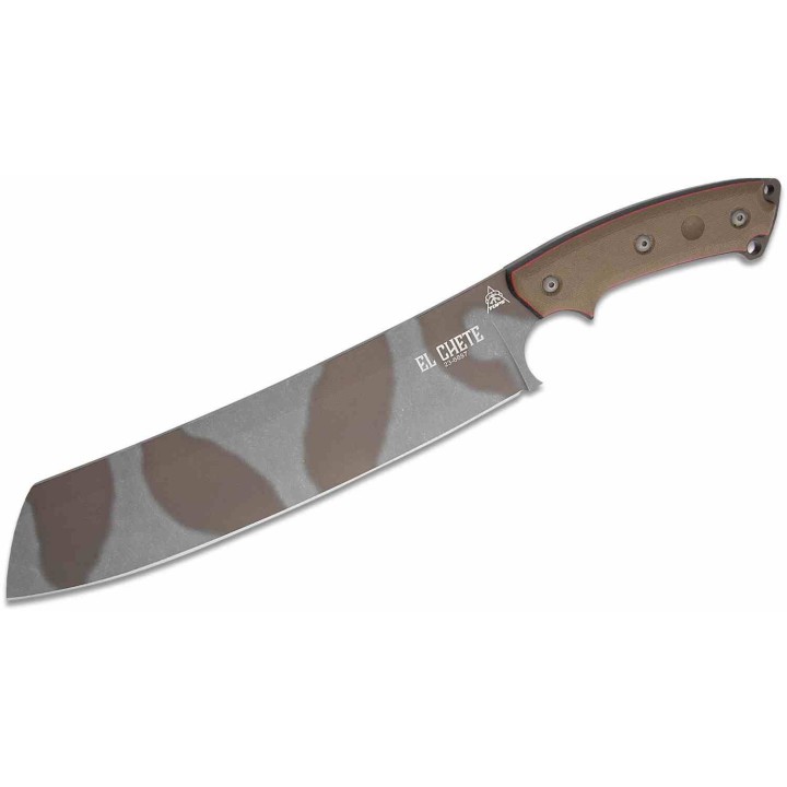 Machette TOPS El Chete Midnight Bronze Camo Lame Acier 1095 Manche Micarta Etui Kydex USA TPELCH03CAMO - Livraison Gratuite