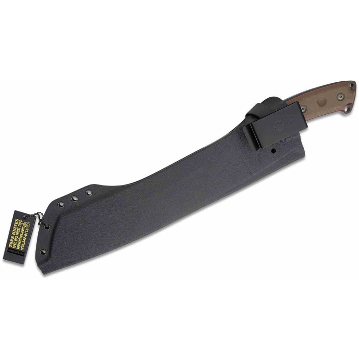 Machette TOPS El Chete Midnight Bronze Camo Lame Acier 1095 Manche Micarta Etui Kydex USA TPELCH03CAMO - Livraison Gratuite