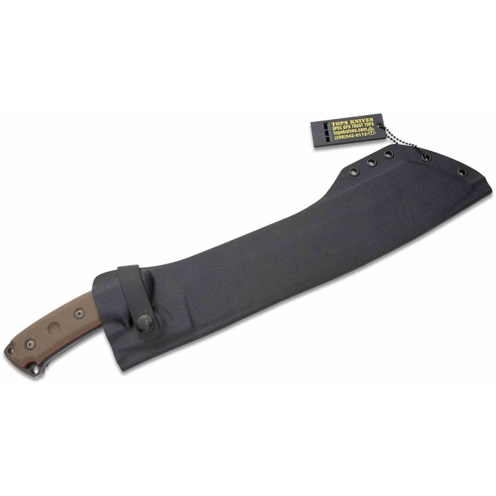 Machette TOPS El Chete Midnight Bronze Camo Lame Acier 1095 Manche Micarta Etui Kydex USA TPELCH03CAMO - Livraison Gratuite