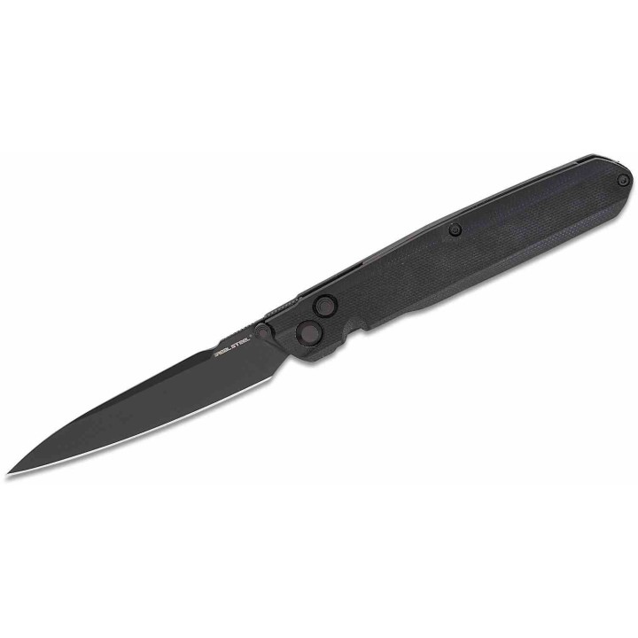 Couteau Real Steel G5 Metamorph Black Manche G10 Lame Acier Sandvik 14C28N Button Lock Clip RS7832B - Livraison Gratuite