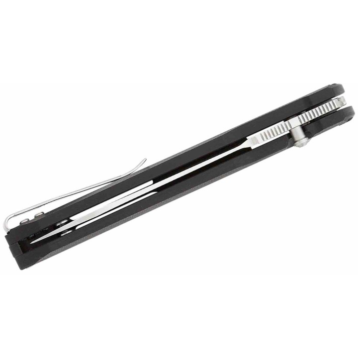 Couteau Real Steel G5 Metamorph Black Manche G10 Lame Acier Sandvik 14C28N Satin Button Lock Clip RS7831B - Livraison Gratuite