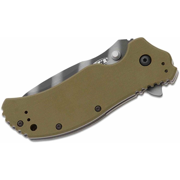 Couteau Zero Tolerance A/O Tiger Lame Acier MagnaCut Manche G10 OD Green Linerlock Clip USA ZT0350OLTS - Livraison Gratuite