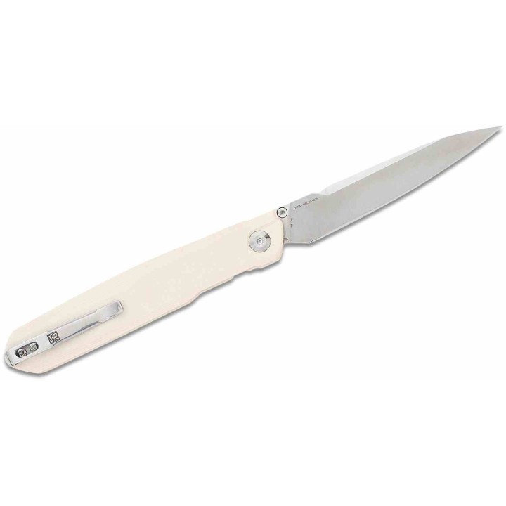 Couteau Real Steel G5 Metamorph Ivory Manche G10 Lame Acier Sandvik 14C28N Satin Button Lock Clip RS7831I - Livraison Gratuite