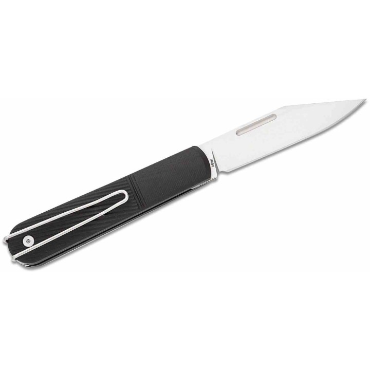 Couteau Real Steel Barlow RB-5 Black Manche G10 Lame Clip Point Acier N690 Slip Joint Clip RS8022B - Livraison Gratuite