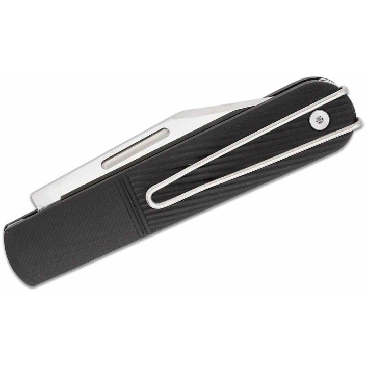 Couteau Real Steel Barlow RB-5 Black Manche G10 Lame Clip Point Acier N690 Slip Joint Clip RS8022B - Livraison Gratuite