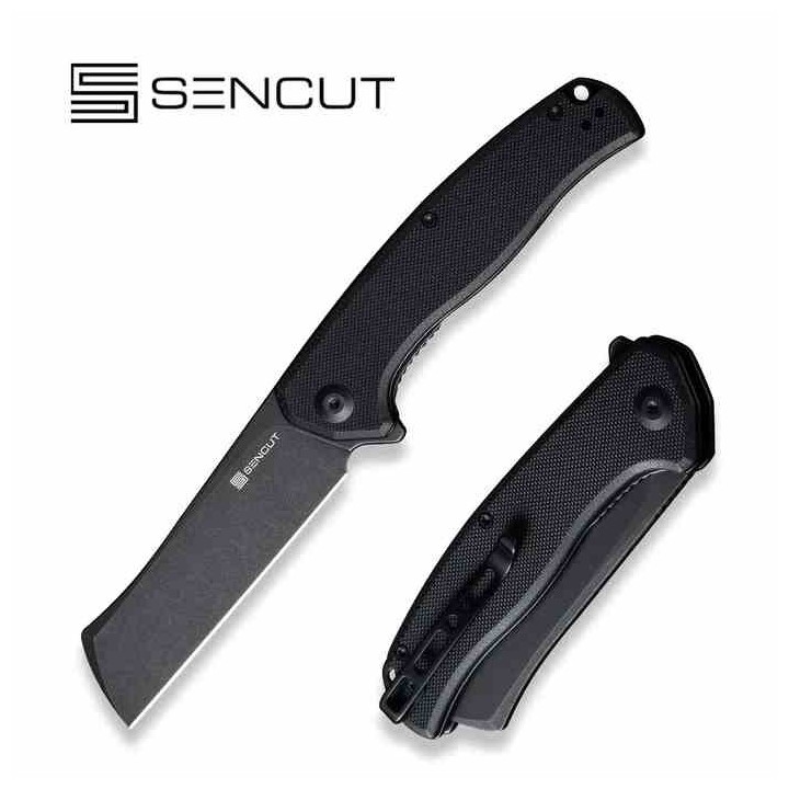 Couteau Sencut Traxler Black Manche G10 Lame Acier 9Cr18MoV Blackwash IKBS Linerlock Clip S20057C1 - Livraison Gratuite