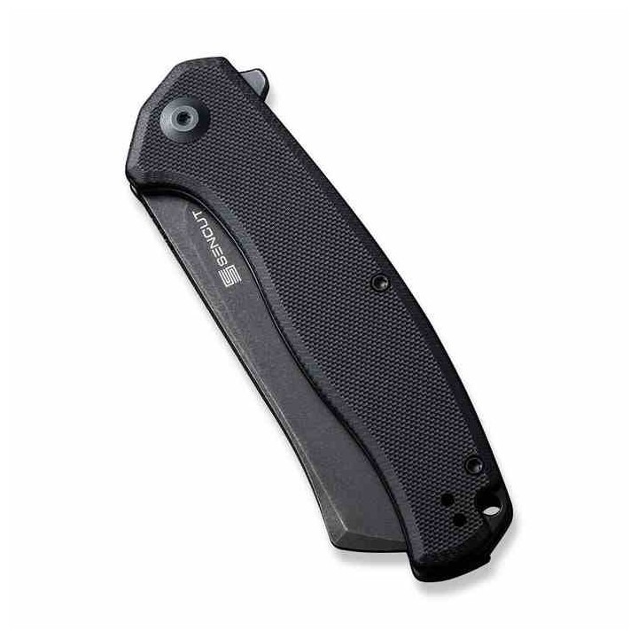 Couteau Sencut Traxler Black Manche G10 Lame Acier 9Cr18MoV Blackwash IKBS Linerlock Clip S20057C1 - Livraison Gratuite