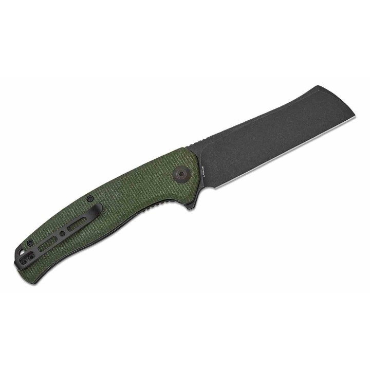 Couteau Sencut Traxler Green Manche Micarta Lame Acier 9Cr18MoV Blackwash IKBS Linerlock Clip S20057C4 - Livraison Gratuite