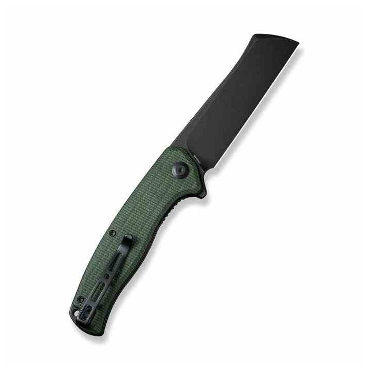 Couteau Sencut Traxler Green Manche Micarta Lame Acier 9Cr18MoV Blackwash IKBS Linerlock Clip S20057C4 - Livraison Gratuite