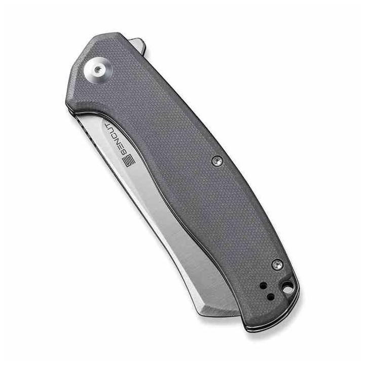 Couteau Sencut Traxler Gray Manche G10 Lame Acier 9Cr18MoV Satin IKBS Linerlock Clip S20057C3 - Livraison Gratuite