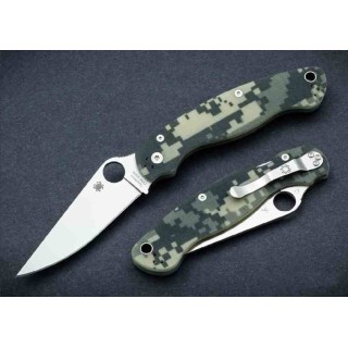 Couteau Spyderco Military 2 Compression Lock Camo Manche G10 Lame Acier S30V Clip USA SC36GPCMO2 - Livraison Gratuite