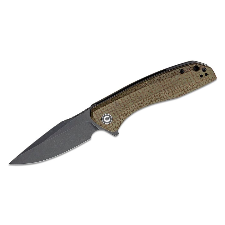 Couteau CIVIVI Baklash Green Lame Acier 9Cr18MoV Manche Micarta Linerlock IKBS Clip CIVC801K - Livraison Gratuite