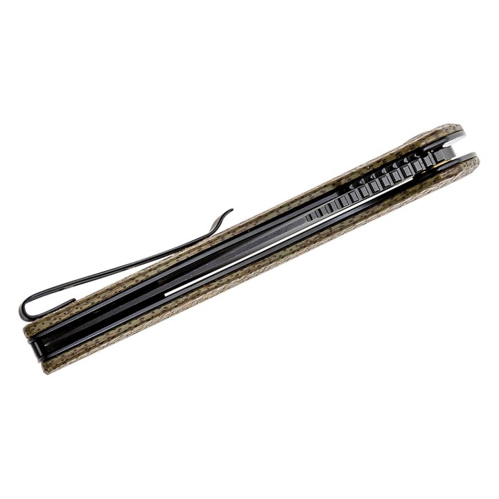 Couteau CIVIVI Baklash Green Lame Acier 9Cr18MoV Manche Micarta Linerlock IKBS Clip CIVC801K - Livraison Gratuite
