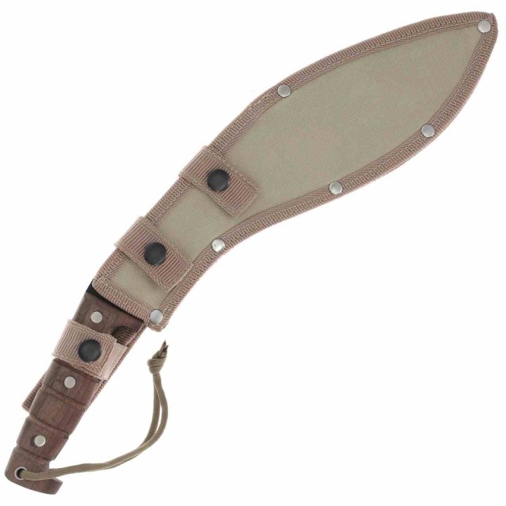 Couteau Kukkri ESEE Expat Jaraca Kukri Lame Acier 1075 Manche Noyer Etui Cordura Made Salvador ESKUKRI - Livraison Gratuite 