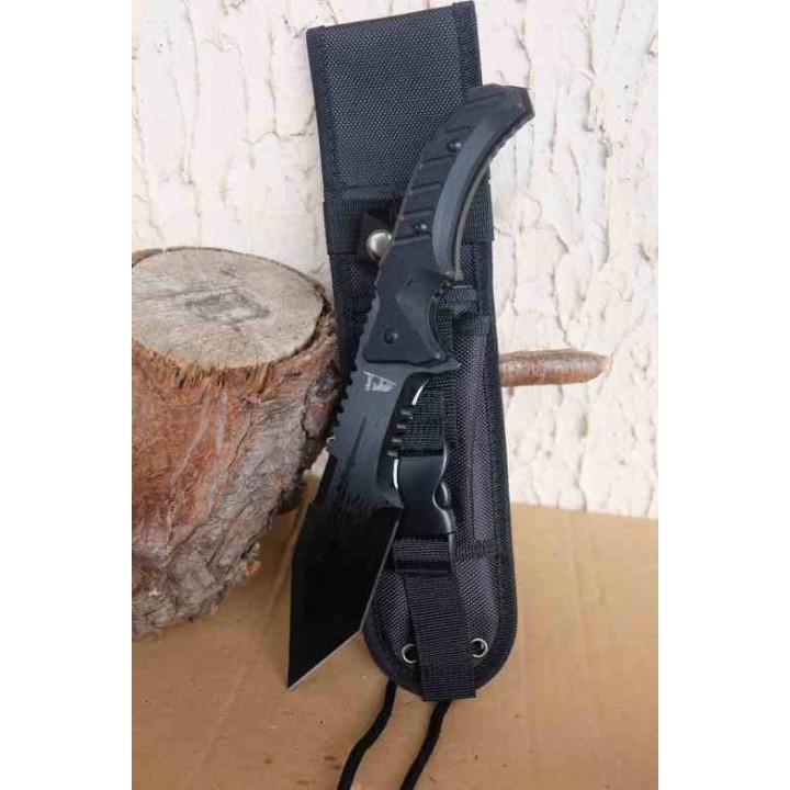 FBKH025BG10 Couteau Tracker Frost Cutlery Bowie Black Manche G10 Lame Acier Inox Etui Nylon - Livraison Gratuite
