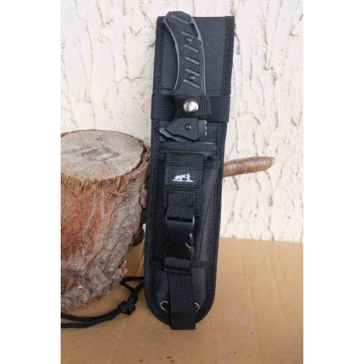 FBKH025BG10 Couteau Tracker Frost Cutlery Bowie Black Manche G10 Lame Acier Inox Etui Nylon - Livraison Gratuite