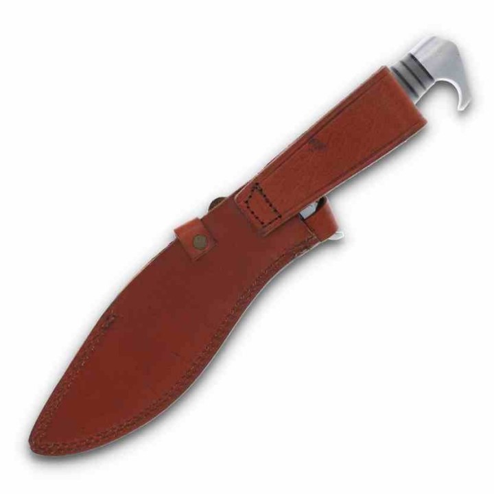 Couteau Marbles Kukri Manche Bois Lame Acier Inox Etui Cuir MR675 - Livraison Gratuite