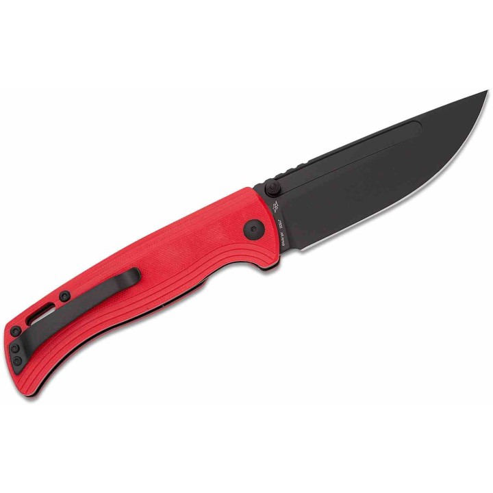 Couteau CJRB Resource Red G10 Handles AR-RPM9 Black Blade IKBS Liner Lock Clip J1932BRE - Livraison Gratuite