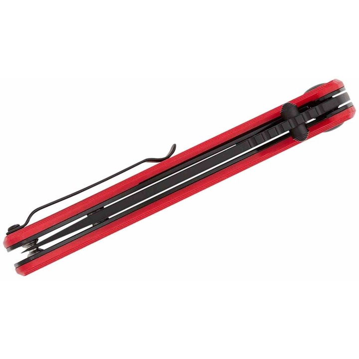 Couteau CJRB Resource Red G10 Handles AR-RPM9 Black Blade IKBS Liner Lock Clip J1932BRE - Livraison Gratuite