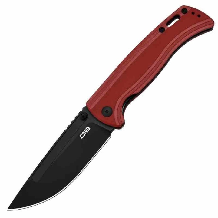 Couteau CJRB Resource Red G10 Handles AR-RPM9 Black Blade IKBS Liner Lock Clip J1932BRE - Livraison Gratuite