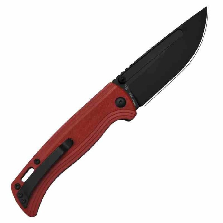 Couteau CJRB Resource Red G10 Handles AR-RPM9 Black Blade IKBS Liner Lock Clip J1932BRE - Livraison Gratuite