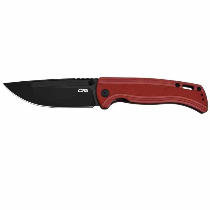 Couteau CJRB Resource Red G10 Handles AR-RPM9 Black Blade IKBS Liner Lock Clip J1932BRE - Livraison Gratuite