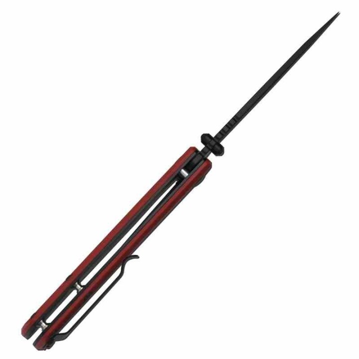 Couteau CJRB Resource Red G10 Handles AR-RPM9 Black Blade IKBS Liner Lock Clip J1932BRE - Livraison Gratuite