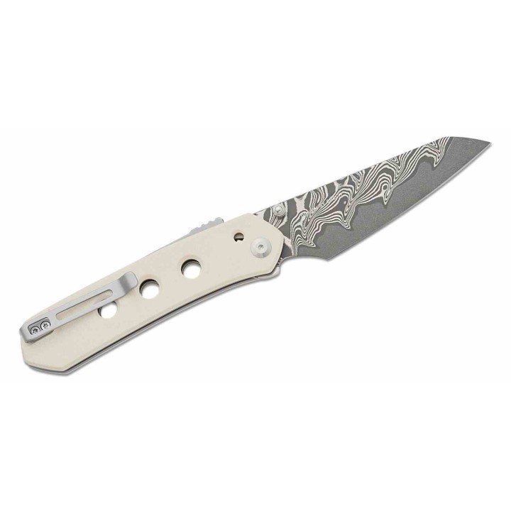 Couteau CIVIVI Vision FG Ivory Lame Damas Reverse Tanto Manche G10 IKBS Superlock Clip CIVC22036DS1 - Livraison Gratuite