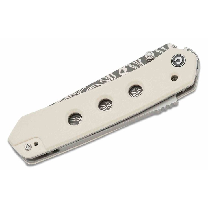 Couteau CIVIVI Vision FG Ivory Lame Damas Reverse Tanto Manche G10 IKBS Superlock Clip CIVC22036DS1 - Livraison Gratuite