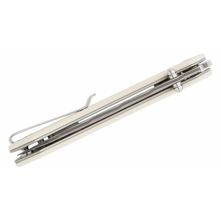 Couteau CIVIVI Vision FG Ivory Lame Damas Reverse Tanto Manche G10 IKBS Superlock Clip CIVC22036DS1 - Livraison Gratuite