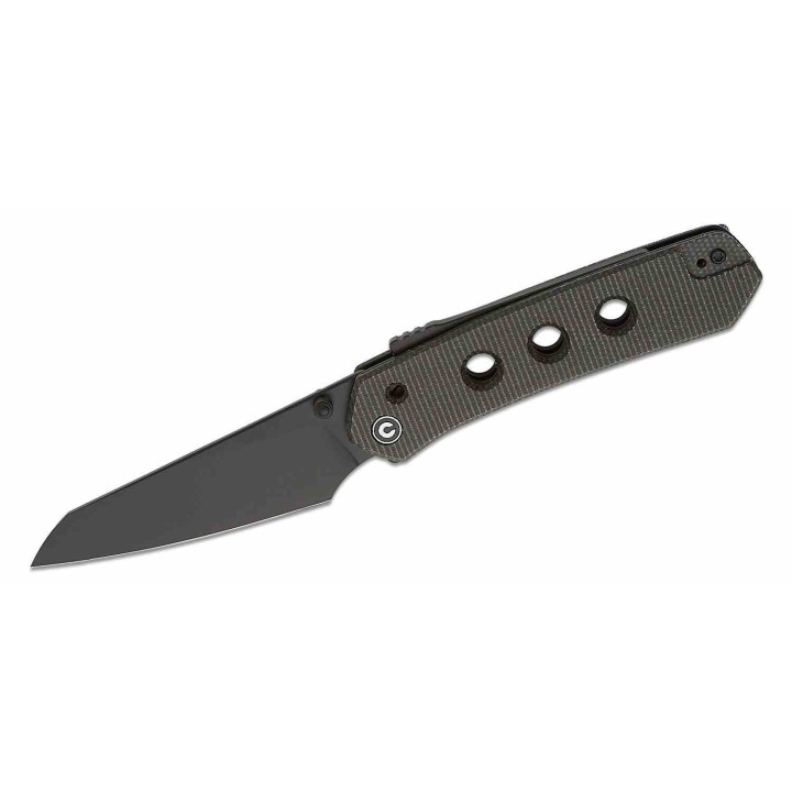 Couteau CIVIVI Vision FG Green Lame Nitro-V Black Reverse Tanto Manche Micarta IKBS Clip CIVC220363 - Livraison Gratuite