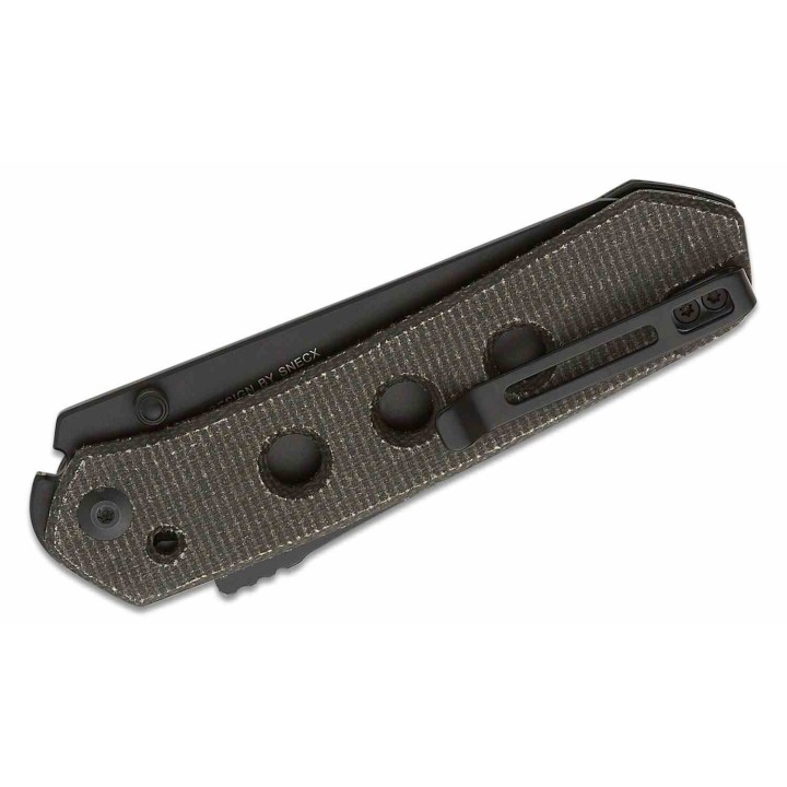 Couteau CIVIVI Vision FG Green Lame Nitro-V Black Reverse Tanto Manche Micarta IKBS Clip CIVC220363 - Livraison Gratuite