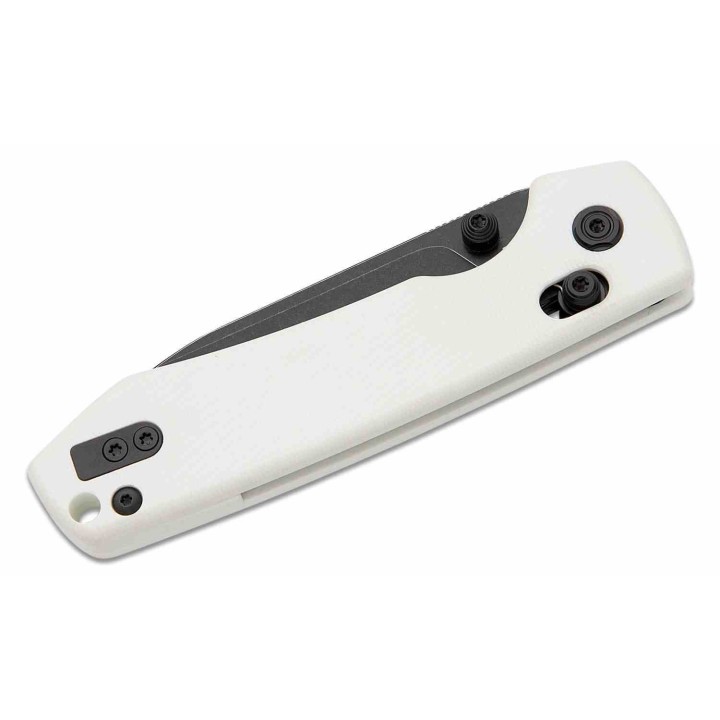 Couteau Vosteed Raccoon White Lame Acier Sandvik 14C28N Blackwash Manche G10 IKBS Clip VOSRCCBVPGW - Livraison Gratuite
