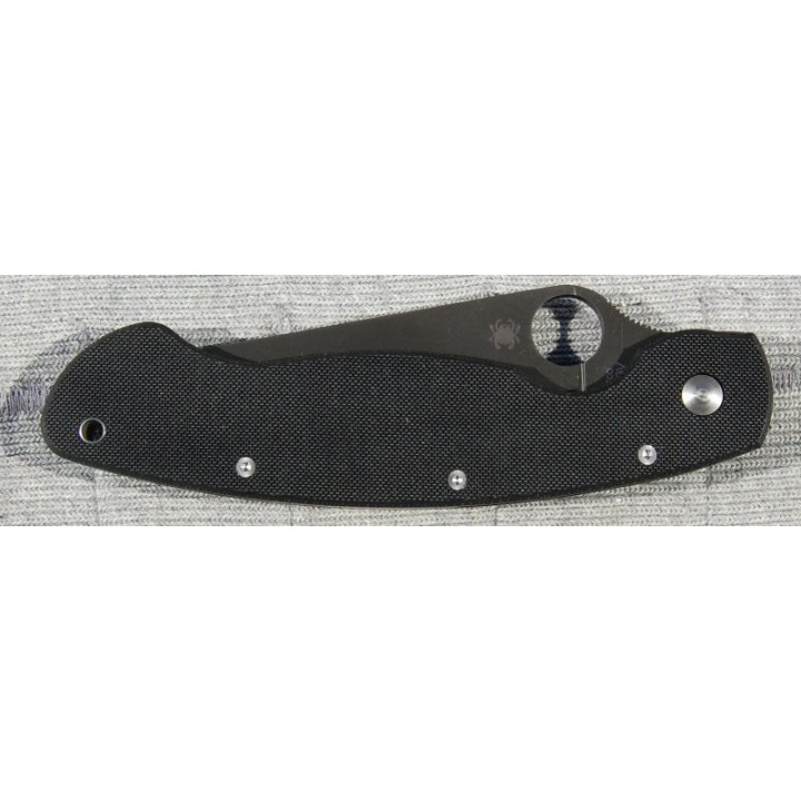  	 Couteau Spyderco Military Black Acier S30V Spyderco Made In USA SC36GPBK