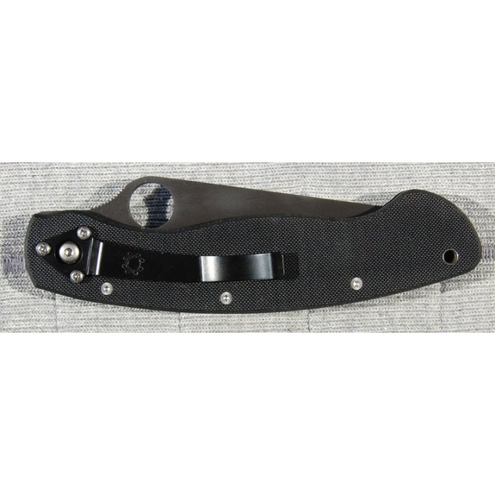  	 Couteau Spyderco Military Black Acier S30V Spyderco Made In USA SC36GPBK
