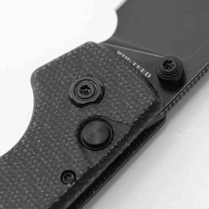 Couteau Vosteed Raccoon Black Lame Acier Sandvik 14C28N Blackwash Manche Micarta IKBS Clip VOSRCVPMCK - Livraison Gratuite