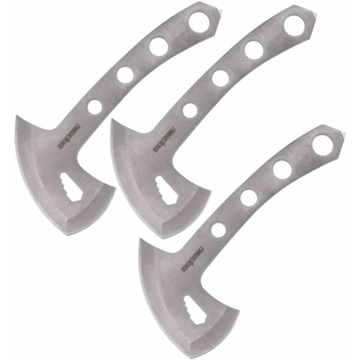 Haches de Lancer Cold Steel Throwing Axe Set Lame Acier 420 Etui Nylon CSTH50AX3PK - Livraison Gratuite