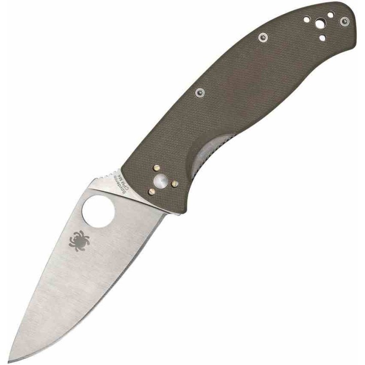 Couteau Spyderco Tenacious Brown Manche G10 Lame Acier CPM-M4 Satin Liner Lock Clip SC122GBNM4P - Livraison Gratuite
