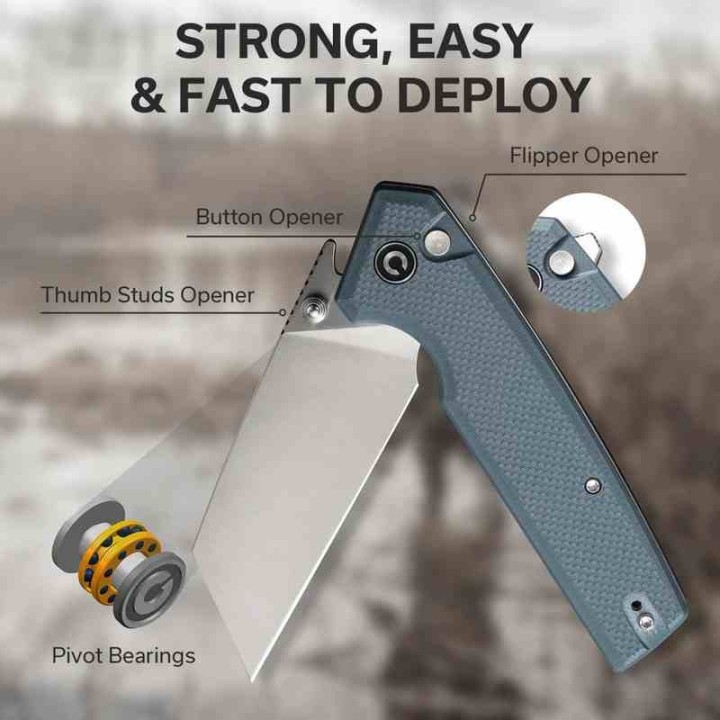 Couteau CIVIVI Amirite Blue Lame Acier Nitro-V Satin Reverse Tanto Manche G10 IKBS Clip CIVC230281 - Livraison Gratuite