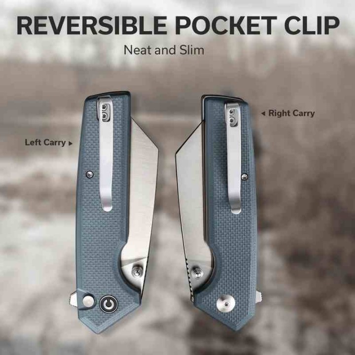 Couteau CIVIVI Amirite Blue Lame Acier Nitro-V Satin Reverse Tanto Manche G10 IKBS Clip CIVC230281 - Livraison Gratuite