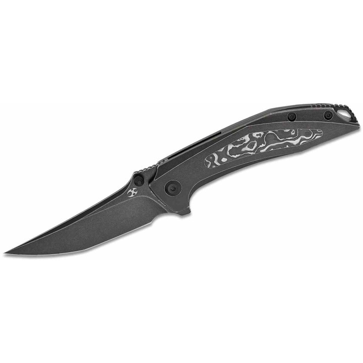 Couteau Kansept Baku Blk/White Titane/Fibre Carbone Lame Acier CPM-S35VN Blackwash IKBS Clip K1056A6 - Livraison Gratuite