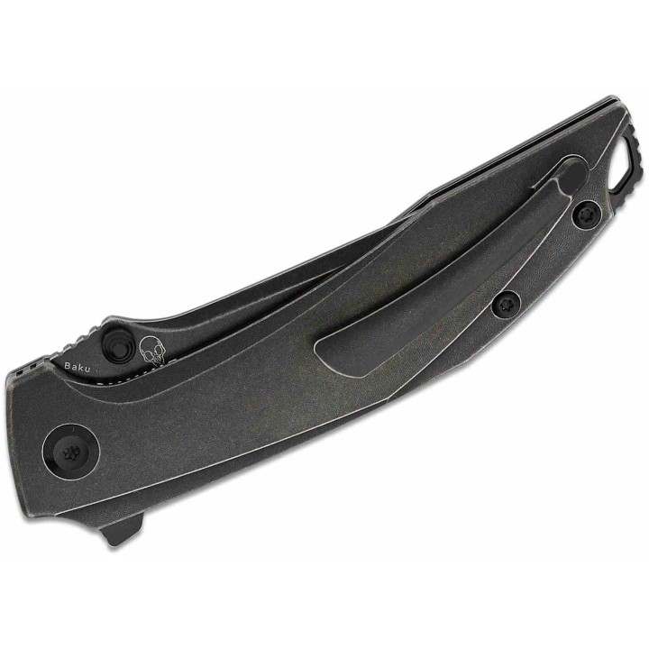 Couteau Kansept Baku Blk/White Titane/Fibre Carbone Lame Acier CPM-S35VN Blackwash IKBS Clip K1056A6 - Livraison Gratuite