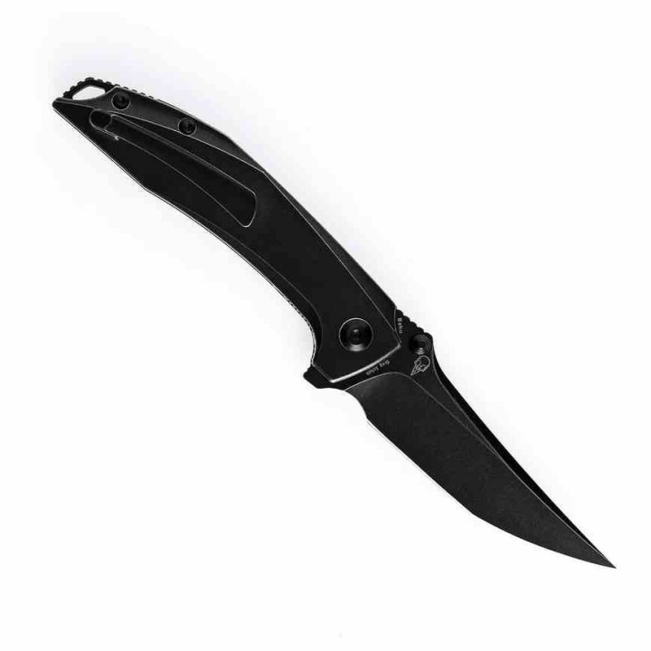 Couteau Kansept Baku Blk/White Titane/Fibre Carbone Lame Acier CPM-S35VN Blackwash IKBS Clip K1056A6 - Livraison Gratuite