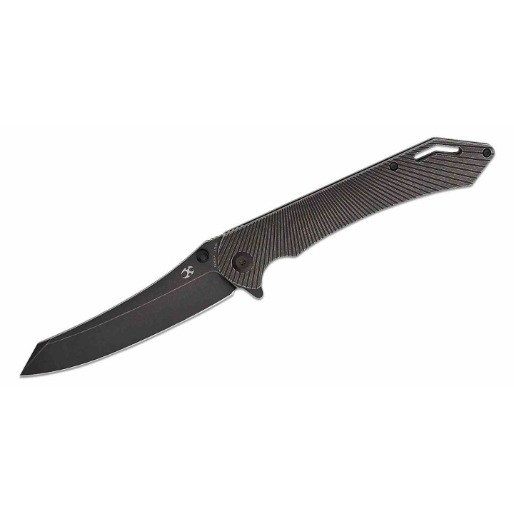 Couteau Kansept Colibri Tech Black Manche Titane Lame Acier CPM-S35VN IKBS Framelock Clip K1060A4 - Livraison Gratuite