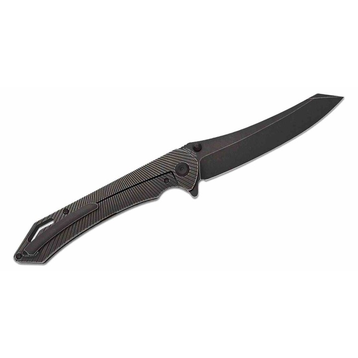Couteau Kansept Colibri Tech Black Manche Titane Lame Acier CPM-S35VN IKBS Framelock Clip K1060A4 - Livraison Gratuite