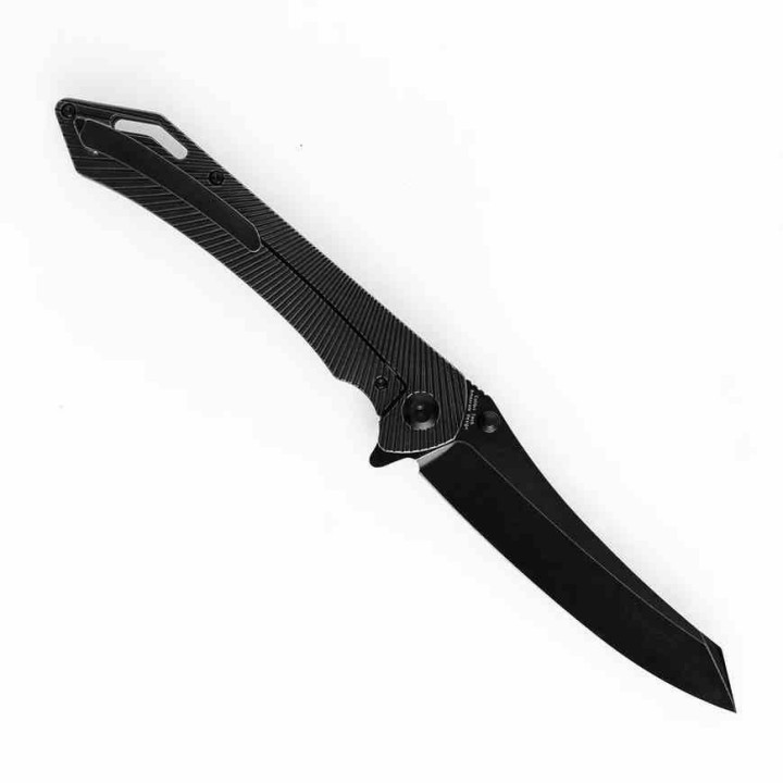 Couteau Kansept Colibri Tech Black Manche Titane Lame Acier CPM-S35VN IKBS Framelock Clip K1060A4 - Livraison Gratuite
