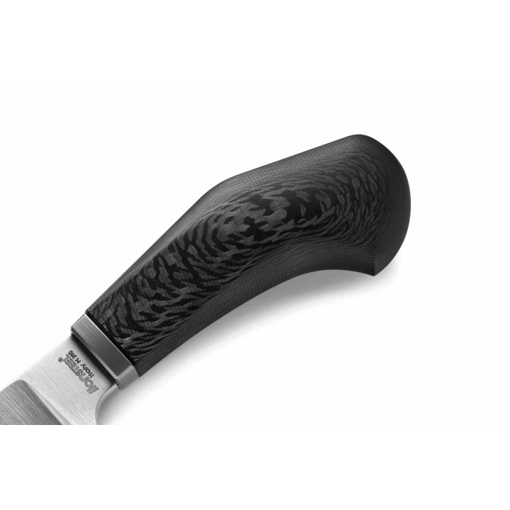 Couteau LionSteel Willy Carbon Fiber Lame Acier M390 Manche Fibre Carbone Etui Cuir Italy LSTWL1CF - Livraison Gratuite