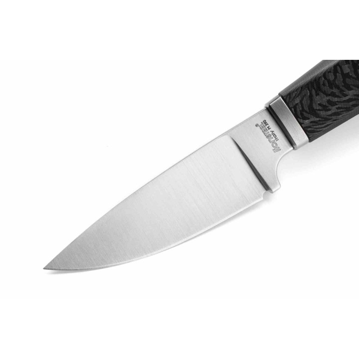 Couteau LionSteel Willy Carbon Fiber Lame Acier M390 Manche Fibre Carbone Etui Cuir Italy LSTWL1CF - Livraison Gratuite