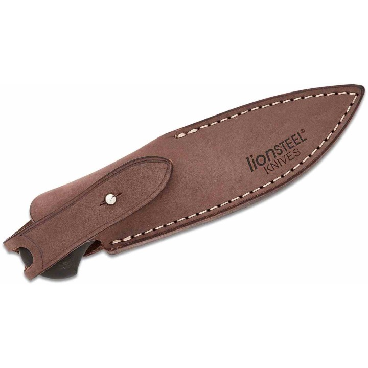 Couteau LionSteel Willy Carbon Fiber Lame Acier M390 Manche Fibre Carbone Etui Cuir Italy LSTWL1CF - Livraison Gratuite